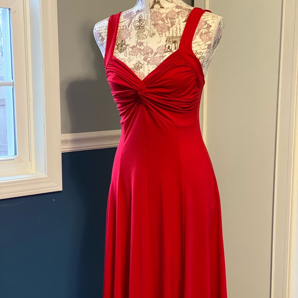 Moda International red twist front dress